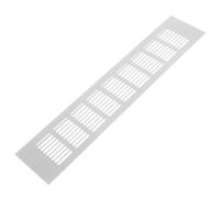 Ipetboom Cache Grille d'Aération Rectangulaire 80 X 400 MM en Aluminium Argenté pour Armoire à Chaussures et Meuble Cuisine