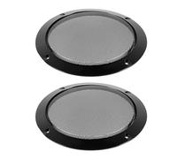 Ipetboom Cache-Grille de Haut-Parleur 6 Pouces 1/2 en Acier Laminé à Froid Noir 2 Pièces Protection Métallique pour Enceinte Audio Boîtier Décoratif pour DIY et Usage Automobile