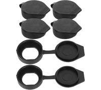 Ipetboom Cache Serrure de Porte Étanche à Came en Plastique Noir, Lot de 6, Protection la Pluie pour Armoires Électriques Extérieures et Boîtes de Commande