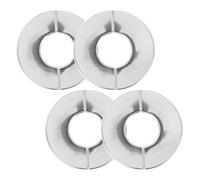 Ipetboom Cache-Tuyau de Plomberie Mural Fendu 25 MM en Acier Inoxydable Lot de 4 Pièces Rosaces Décoratives pour Salle de Bain la Cuisine et Chauffage Protection les Débris