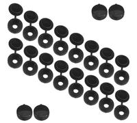 Ipetboom Cache-vis Décoratif Plastique Noir M4, Lot de 300 Pièces, Bouchons à Charnière avec Trou Intérieur 4 Mm, Dissimulation Vis pour Meubles, Protection Résistante et