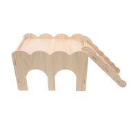 Ipetboom Cachette Gain avec Hamster Bois Lavande Échelle et en Design Château Facile à Monter Place, pour Habitat et Cage de Petits Rongeurs