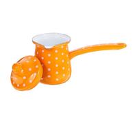 Ipetboom Cafetière Turque en Émail Vintage Bouilloire à Café Grosse Capacité 1 PC Récipient Résistant à L'Usure pour Thé et Café Compatible Chauffe-Plats Bouilloire Rétro Pratique pour