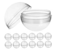Ipetboom Capsules Transparentes Rondes 38Mm pour Distributeur Automatique 100 Pièces en Plastique PP Recyclé Boules Vides Multifonctions pour Fêtes Emballage Présents Jouets et