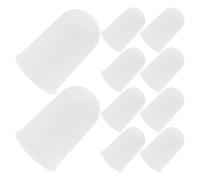 Ipetboom Capuchon Rond Résistance Haute Température 10 Pièces en Plastique Blanc Joint Protecteur pour Lampe à Alcool et Lampe à Pétrole pour Expériences de Laboratoire