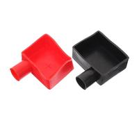 Ipetboom Capuchons en Silicone pour Bornes de Batterie Automobile 1 Paire Rouge et Noir Cache de Protection Isolé pour Terminal Couvre-Borne de Batterie Accessoire Auto Solide et