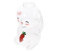 Ipetboom Carafe à Eau Mignonne avec Tasse Verre Set Complet de Design Créatif Forme de Lapin pour Maison Cuisine et Nuit