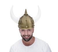 Ipetboom Casque Viking avec Décoratives Dorées Accessoire Costume Médiéval et Durable Unique pour Cosplay Carnaval Mascarade Adulte