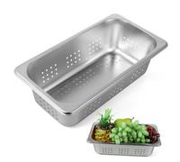 Ipetboom Casserole Catering Acier Inoxydable Épaisse Panier Perforé pour Buffet et pour Service Professionnel