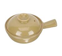 Ipetboom Casserole Terre Cuite avec Poignée Unique pour Cuisson Maison Pot Multifonction pour Soupe Riz et Nouilles à Haute Température Facile à Nettoyer pour Repas Famille