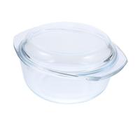 Ipetboom Casserole Verre avec Couvercle et Poignées Bol Rond Chaleur pour Micro Ondes et Cuisine Maison