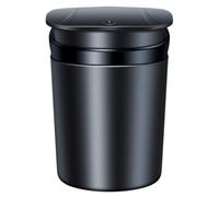 Ipetboom Cendrier de Voiture Créatif avec Lumière LED Couvercle Automatique Portable et Compact en Plastique Noir Accessoire Multifonction pour Intérieur Automobile Élimination Rapide