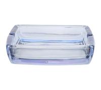 Ipetboom Cendrier en Verre Carré Transparent pour Cigarettes, Grosse Capacité, Base Stable Antichute, Petit Cendrier Décoratif pour Maison et Bureau, Accessoire Pratique pour Fumeurs