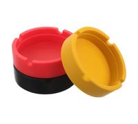 Ipetboom Cendrier Rond Silicone 3pcs Incassable Petit Récipient pour Voiture Maison Bureau Hôtel Utilisation Intérieur Extérieur Facile à Nettoyer Antidérapant