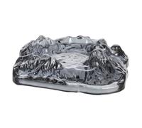 Ipetboom Cendrier Verre Cristal pour Intérieur et Extérieur Design Glacier Élégant Portable et Multifonction pour Bureau Fête et Décoration de Maison