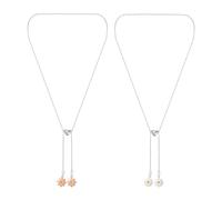 Ipetboom Chaîne Anti-perte pour Écouteurs sans Fil Magnétique, Lot de 2 Chaînes Légères Décoratives Blanc et Rose, Lanière Portable Polyvalente Compatible avec Écouteurs sans Fil,
