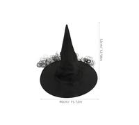 Ipetboom Chapeau de avec Perruque Curly pour Halloween Accessoire de Déguisement et Pratique pour et