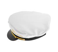 Ipetboom Chapeau de Capitaine Marin Blanc en Tissu pour Marié, Accessoire de Mariage Polyvalent et Facile à Utiliser, pour Fêtes et Enterrements de Vie de Jeune Fille