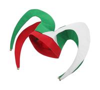 Ipetboom Chapeau de Clown en Feutre Mexicain à Longues Cornes, Taille Unique Adulte, Couvre-chef Léger et Respirant pour Fête Costumée, Carnaval, Mardi Gras et Accessoires de Photomaton