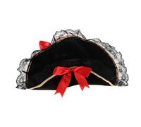 Ipetboom Chapeau De Pirate Qui Joue Un Rôle Chapeau De Soirée Déguisement De Fête D'halloween Accessoires Femme Pirate De Fête Velours Noir