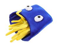 Ipetboom Chapeau Drôle de Frites Bleu Velours Taille S pour Garçon et Filles 1-5, Accessoire Fête Original et Confortable, Bonnet Ajustable pour Fête D’anniversaire et Déguisement
