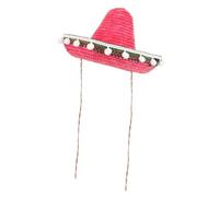 Ipetboom Chapeau Paille Mexicain avec Pompons Accessoire Coloré pour Fêtes et pour Thèmes Espagnols et Festivals