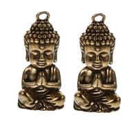 Ipetboom Charme Bouddha Pendentif En Laiton Doré 2 Pièces, Breloques Diy Pour Création De Bijoux, Accessoires Artisanaux Pour Amateurs, Présents Fêtes Spirituelles Et Porte-clés