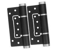 Ipetboom Charnière à Ressort Aluminium avec Fermeture Automatique Charnières Hydrauliques Amorties pour Portes de Placard Fixation Discrète Noire Kit pour Portes Gauche et Droite
