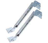 Ipetboom Charnières de Levage pour Table de Massage à 10 Niveaux, Charnières Réglables en Hauteur en Zinc Blanc, Tiges de Réglage D’Angle Doubles, Mécanisme Silencieux et Stable