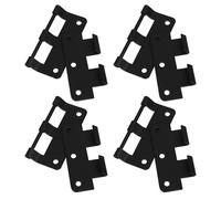 Ipetboom Charnières Détachables en Fer Noires 4 Pcs Petites Charnières de Remplacement pour Flight Case Multifonctionnelles pour Boîtes Road Cases et Armoires de Rangement