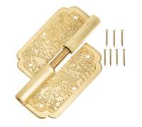 Ipetboom Charnières en Laiton 6X5 CM Charnières Décoratives Anciennes pour Portes D’Armoire pour Meubles Ferme-Porte Robuste Adaptées pour Boîtes en Bois et Meubles Vintage