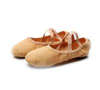 Ipetboom Chaussures de Ballet Femme Camel avec Semelle Antidérapante Élastique pour Danse Contemporaine et Moderne