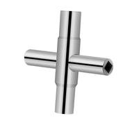 Ipetboom Clé à Robinet Multifonction 4 Embouts 1/4 9/32 5/16 11/32 en Acier Inoxydable Argenté Clé à Tube Antirouille pour Plomberie Évier et Tuyaux D’Eau Usage Professionnel et