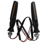 Ipetboom Clignotants LED Dynamiques pour Moto et Scooter, Paire Jaune à Lumière Constante, Accessoires de Moto, Feux Arrière Lumineux Haute Visibilité pour Véhicules Électriques,