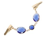 Ipetboom Clip anti-lumière pinces à cardigan clip de col de chandail pince à cardigan en métal clips de pull pour femmes clip de serrage pour robe pull agrafe de robe collier strass Bleu