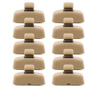 Ipetboom Clips de fixation pour pare-soleil intérieur : Crochet de fixation pour pare-soleil de voiture - Support de pour miroir de maquillage de rechange compatible avec Volkswagen, Golf et (beige)