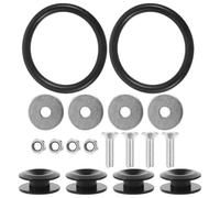 Ipetboom Clips de Fixation Rapide en Alliage D'aluminium Noir pour Pare-chocs et Arrière, Kit 1 Jeu Vis Renforcées, Accessoires de Pare-chocs Voiture pour Fixation Stable et Sécurisée