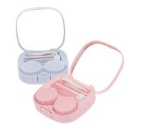 Ipetboom Coffret de 2 Étuis Mignons pour Un Usage Quotidien Rangement Portable Et Sûr Fournitures Délicates Et pour Les Yeux