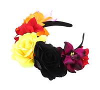 Ipetboom Coiffe Fleurie Halloween Forme De Rose Ornement De Tête Pour Jour Des Morts Accessoire De Bandeau Pour Fête