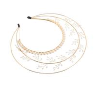Ipetboom Coiffe Sunburst Diadème À Fleurs Dorées -Tête À Fleurs Diadèmes Pour Femmes Bandeau Floral De Mariée Coiffe En Doré Bandeau De Déesse Diadème De Mariée