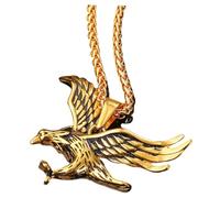 Ipetboom Collier Chaîne Vintage pour Hommes et Garçons Pendentif Doré Hip Hop Punk Symbole de Liberté et Force