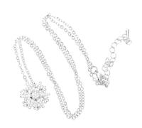 Ipetboom Collier Flocon de Neige Chaîne Clavicule Bijou Femme Pendentif Cristal