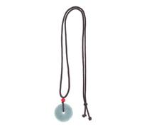 Ipetboom Collier Jade Naturel Femme Pendentif Fleur Ethnique Protection Feng Shui Élégant Cadeau Anniversaire