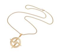 Ipetboom Collier Pendentif Amulette de Protection Catholique Saint-Brigitte Bijou Religieux Croix Dorée Collier Chaîne Léger Unisexe Bijou de Prière pour Saint-Patrick et Usage