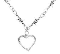 Ipetboom Collier Pendentif Cœur Gothique Bijoux Fantaisie Femme pour et Événements Spéciaux