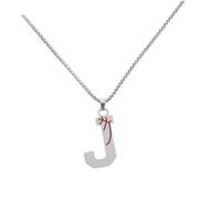 Ipetboom Collier Pendentif Lettre j Acier Inoxydable Pour Femme Décoration De Cou Avec Chaîne De Cou