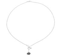 Ipetboom Collier Pendentif Patte Chien Alliage Zinc Résistant pour Femme Symbole du Lien Humain-animal Accessoire Élégant et Confortable Au Port Quotidien