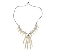 Ipetboom Collier Pendentif Tête de Mort Collier Main Squelettique pour Déguisement Bijou Crâne pour Soirée Halloween Effrayant sans Marque