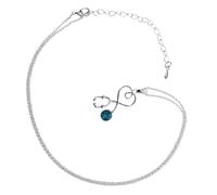 Ipetboom Collier Stéthoscope Créatif pour Femme Pendentif en Alliage Bleu Présent pour Élève Infirmier Accessoires de Mode Occasions Spéciales