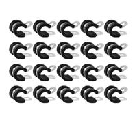 Ipetboom Colliers de Serrage en Acier Galvanisé Bande en Caoutchouc Lot de 20 Pièces Diamètre 8 MM Collier de Serrage pour Tuyau Câble et Tube Fixation Isolée Résistante aux Chocs